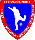 Escudo asociado a C.D.F. Etxezarra Zuria de Vitoria